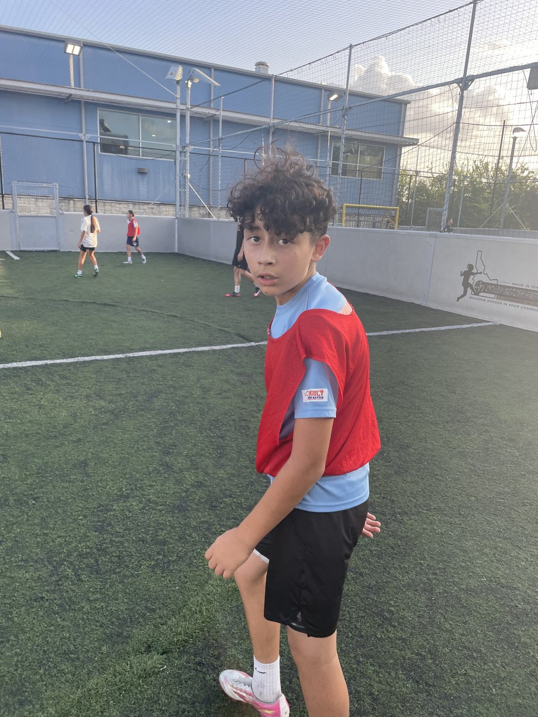 Castle Guard player on the ball at practice